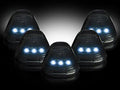 5-piece Smoked Lens White LED Cab Light Kit with Wiring Hardware R89601
