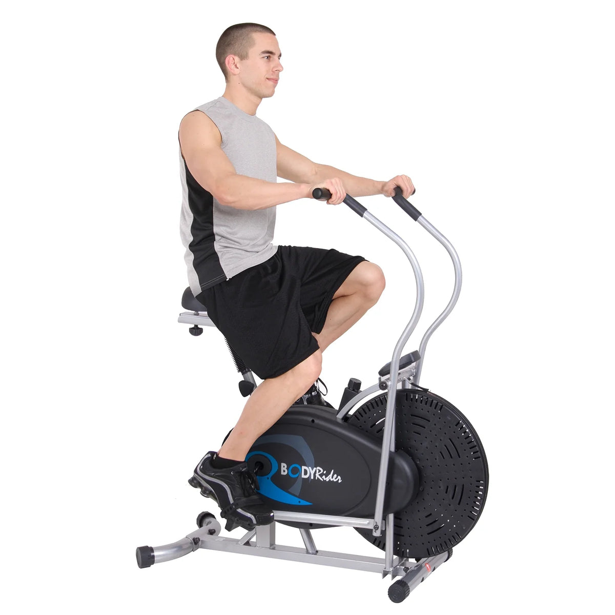 Upright Fan Bike with Gel Seat and Looped Pedals L47354