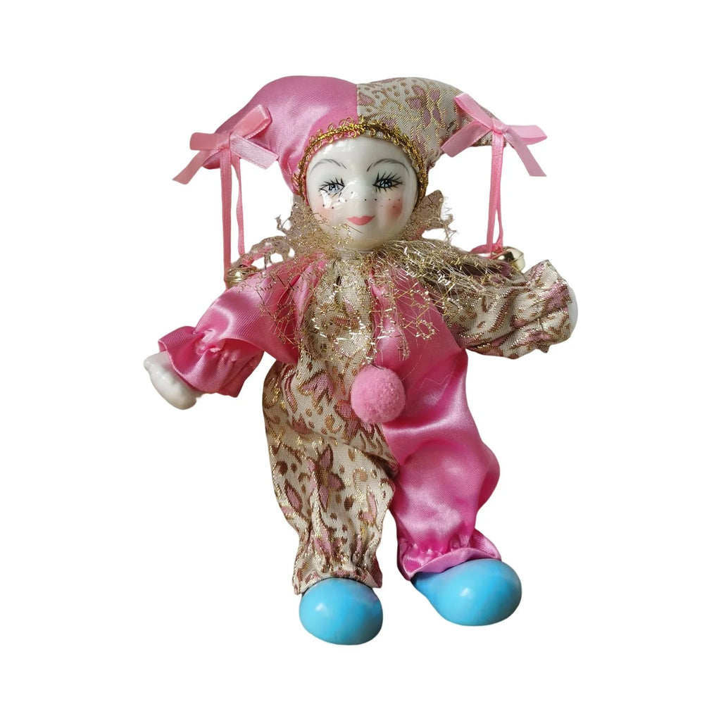 Porcelain Clown Doll with Costume K303326