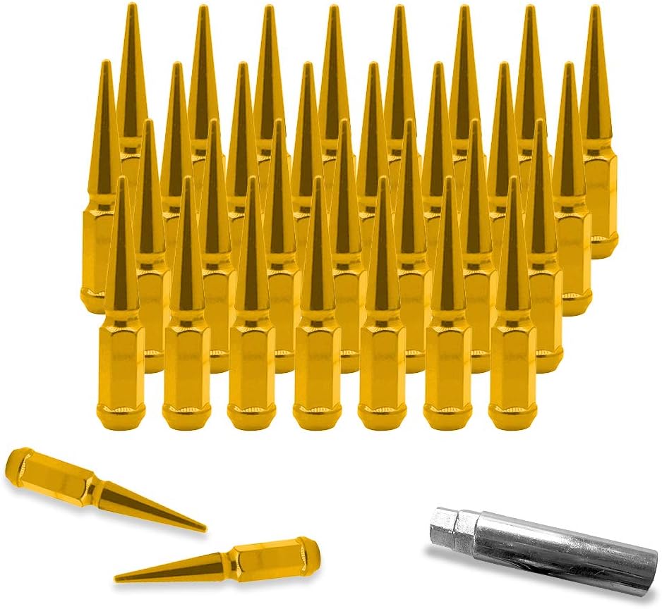32 Spike Blue 1/2-20 Taper Lug Nuts W1425
