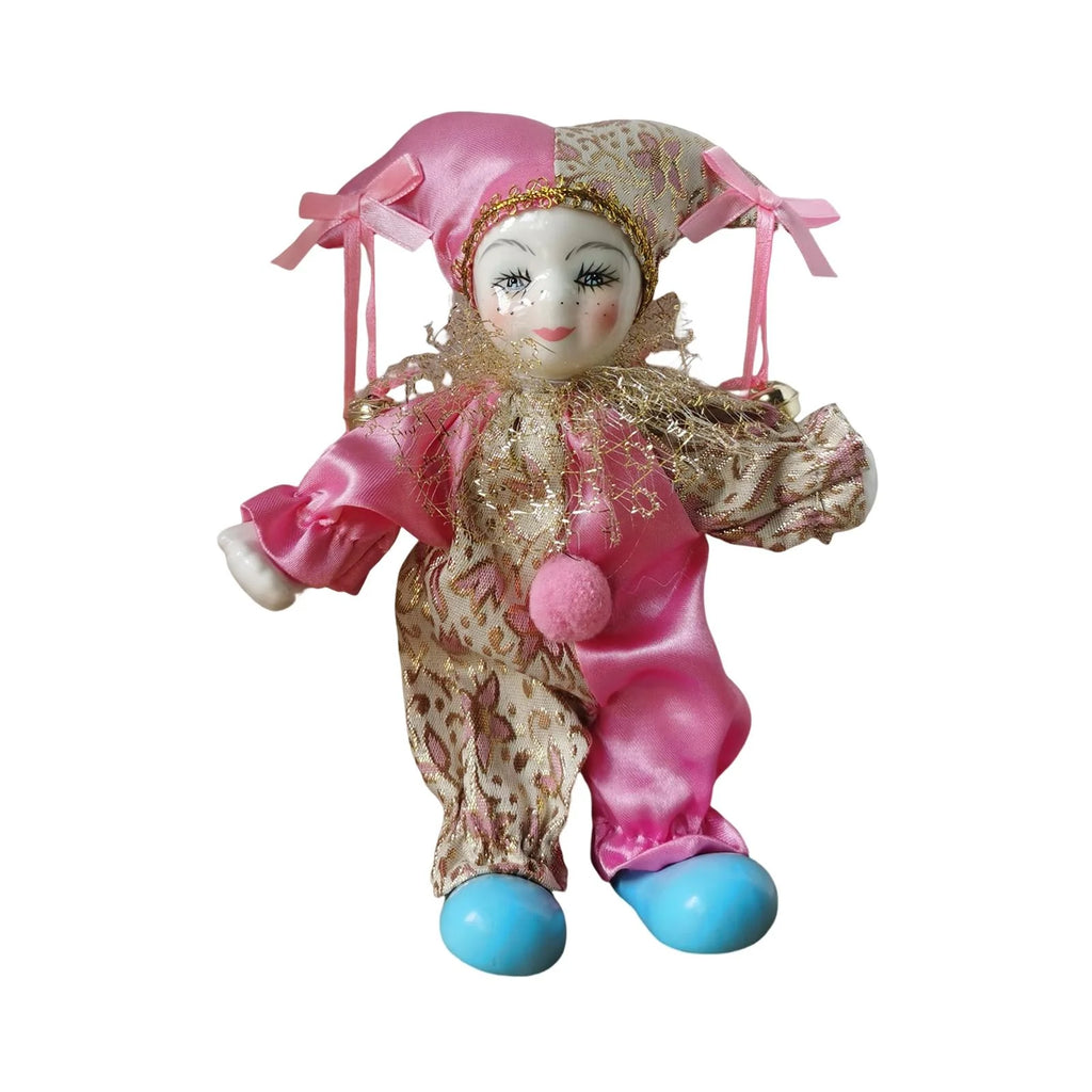 Porcelain Clown Doll with Costume K303326