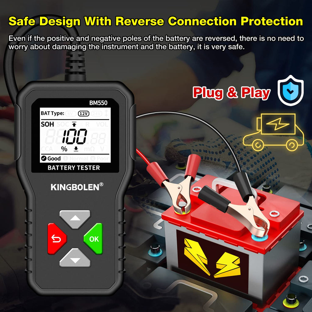 6V 12V 24V Car Battery Tester G238
