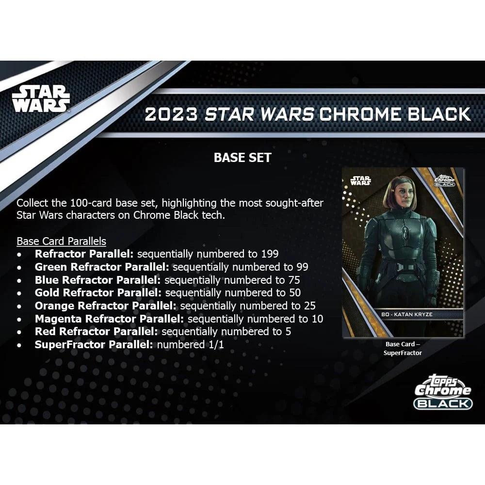 2023 Topps Chrome Black Trading Card HOBBY Box (1 Encased Autograph) P989708