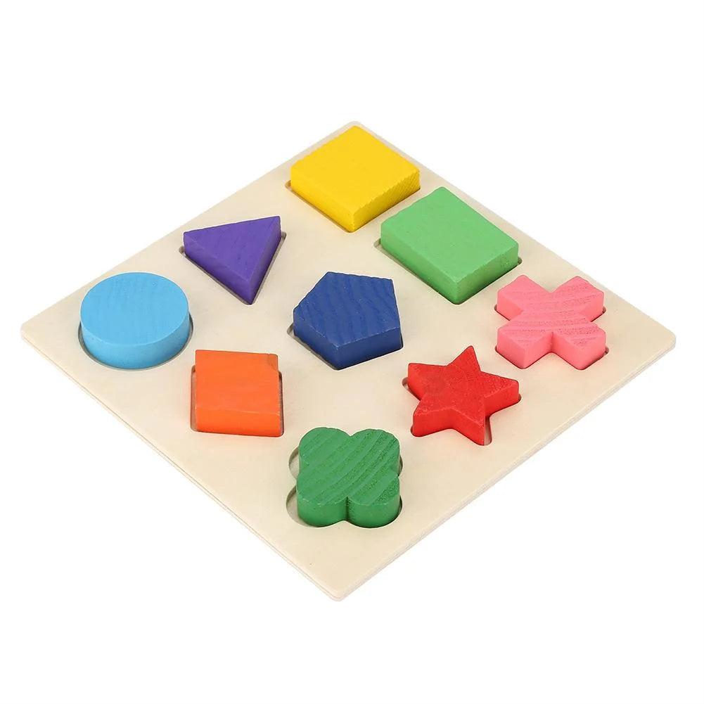 Wooden Geometry Shape Stacking Block Puzzle V49231