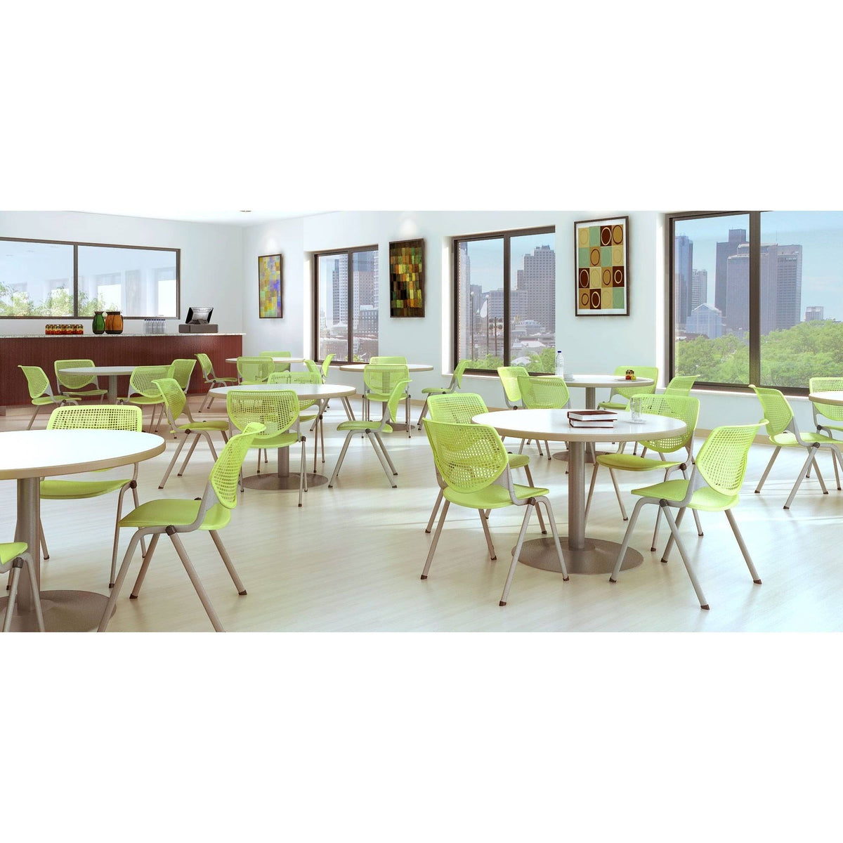 Round Pedestal Table with Silver Base M751