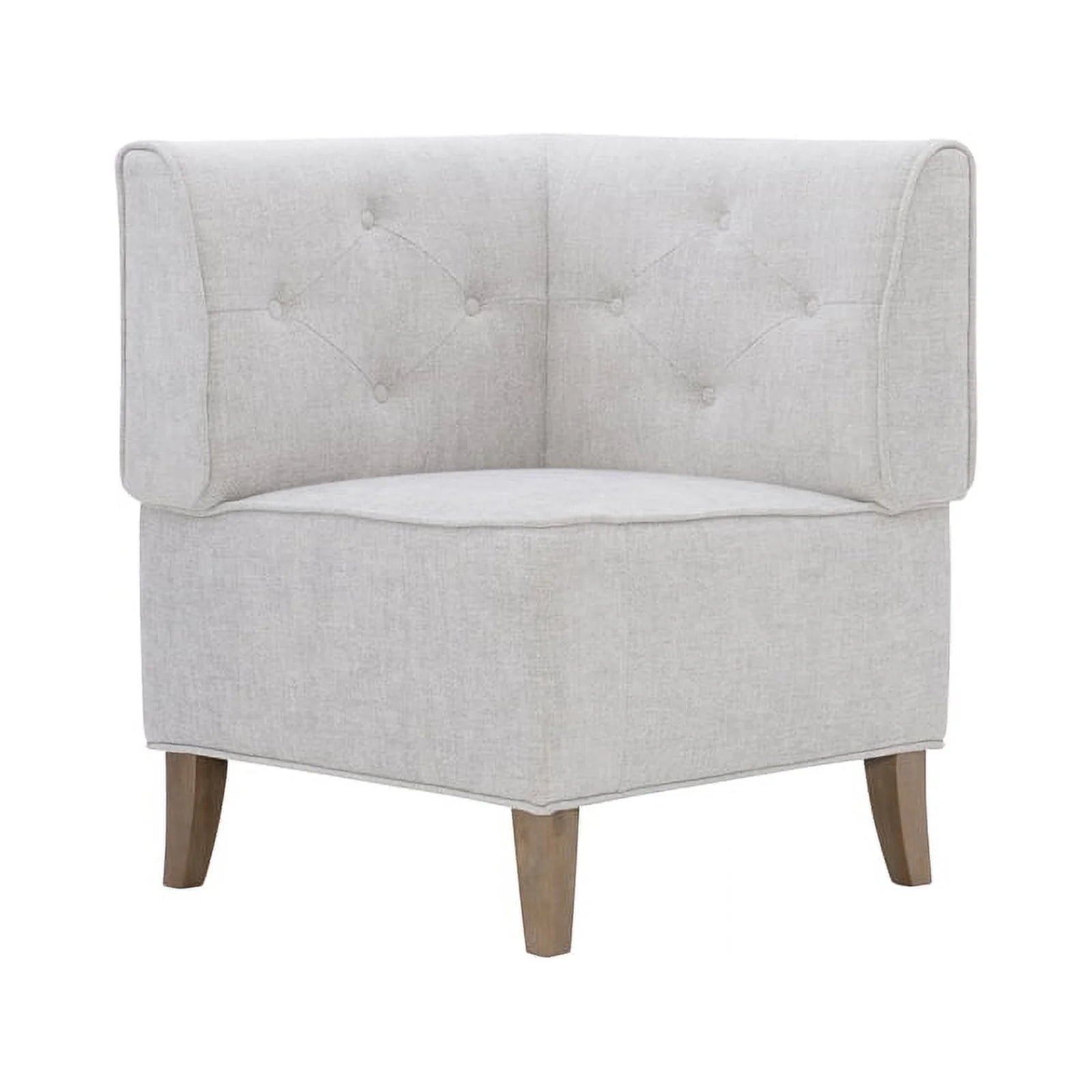 Light Gray Wooden Upholstered Corner Nook X7974