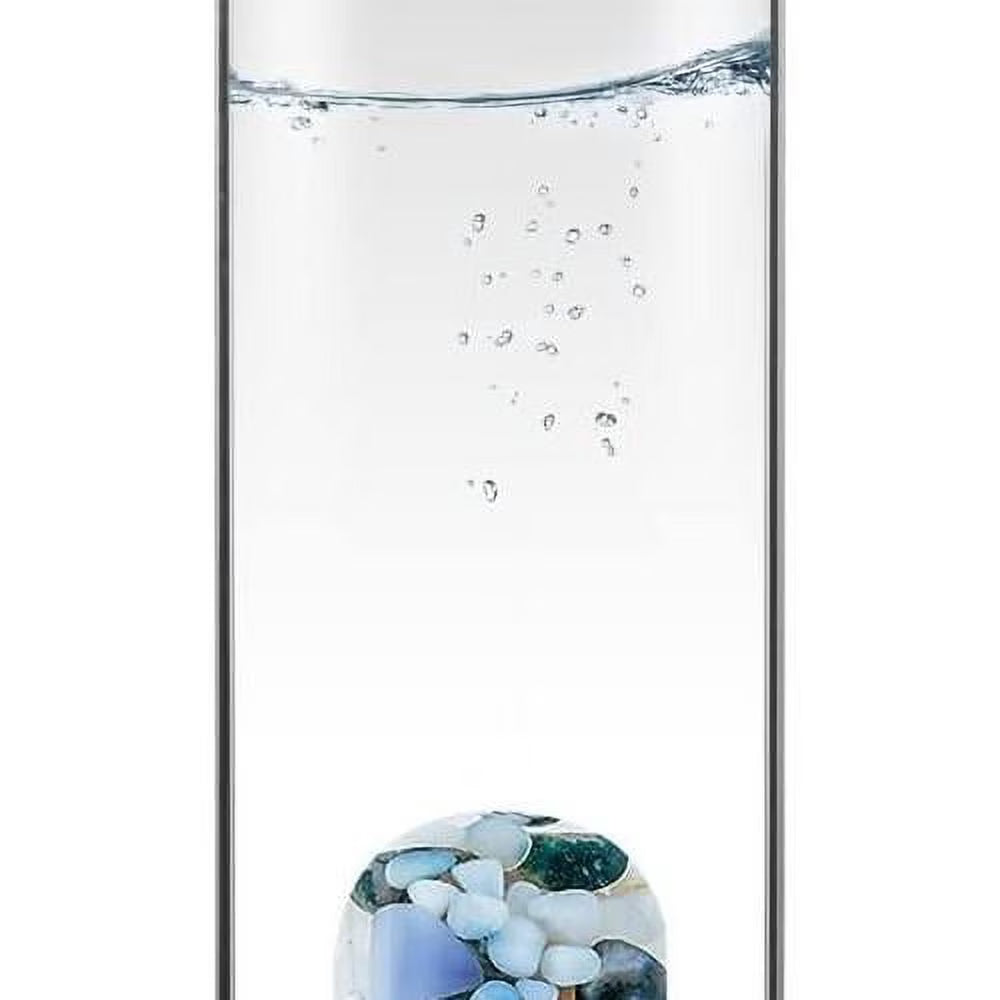 Crystal Water Bottle With Chalcedony, Moss Agate & Milk Opal E65427