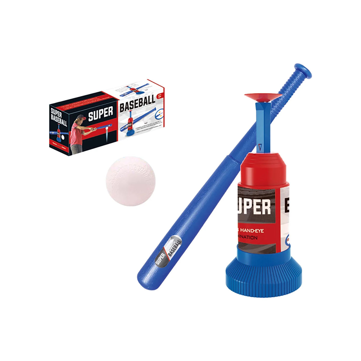 Automatic Launcher Baseball Bat Toys T-Ball Set with Baseball Bat and 3 Baseball Z756