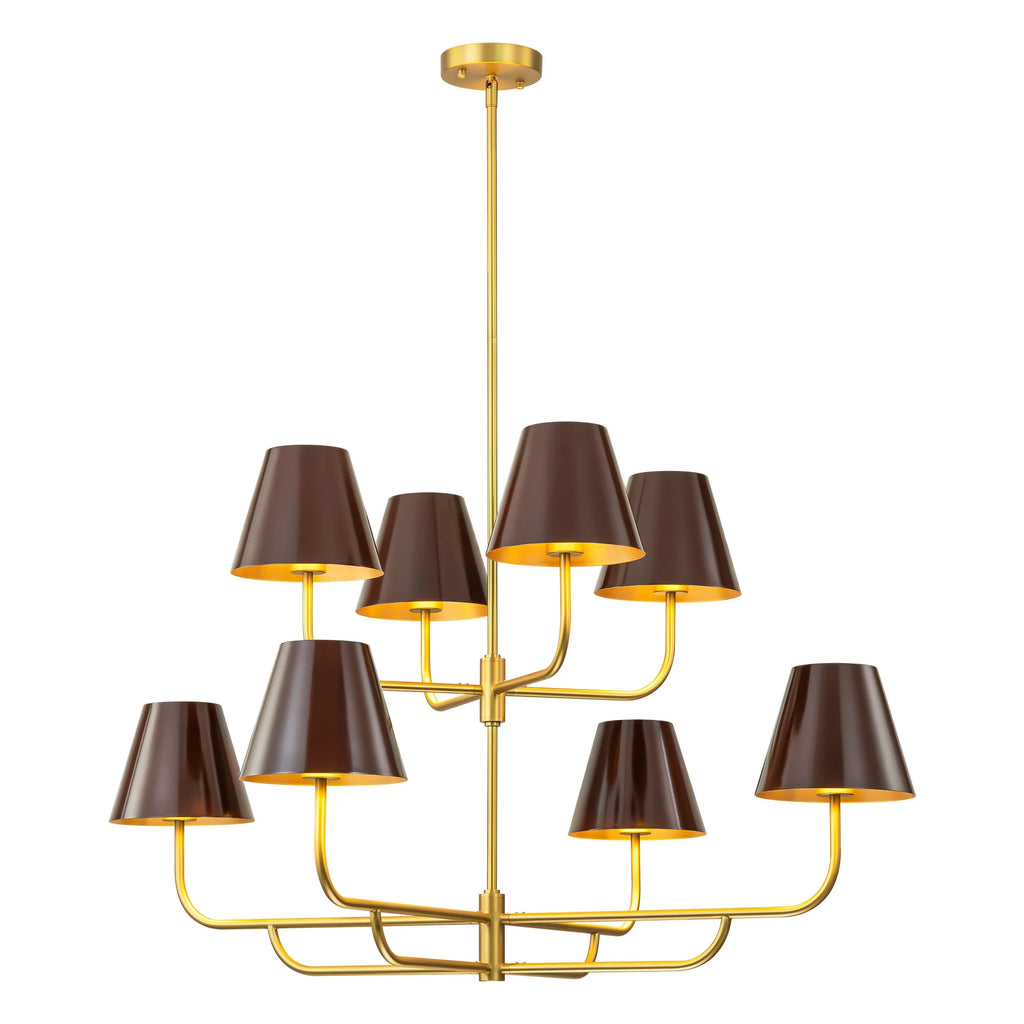 8-Light Dimmable Tiered Chandelier P3643