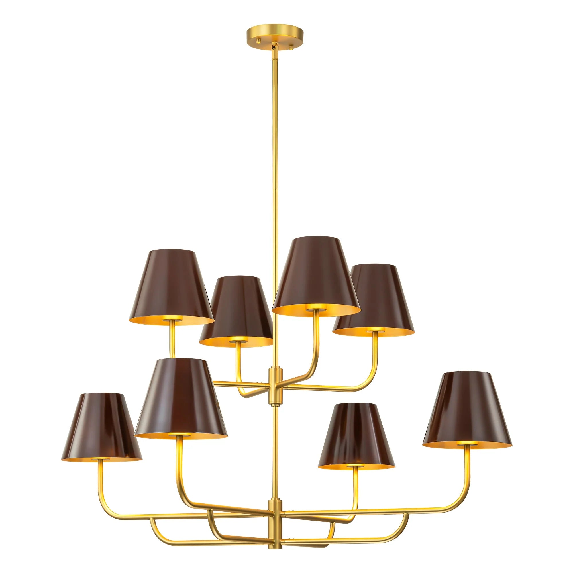 8-Light Dimmable Tiered Chandelier P3643