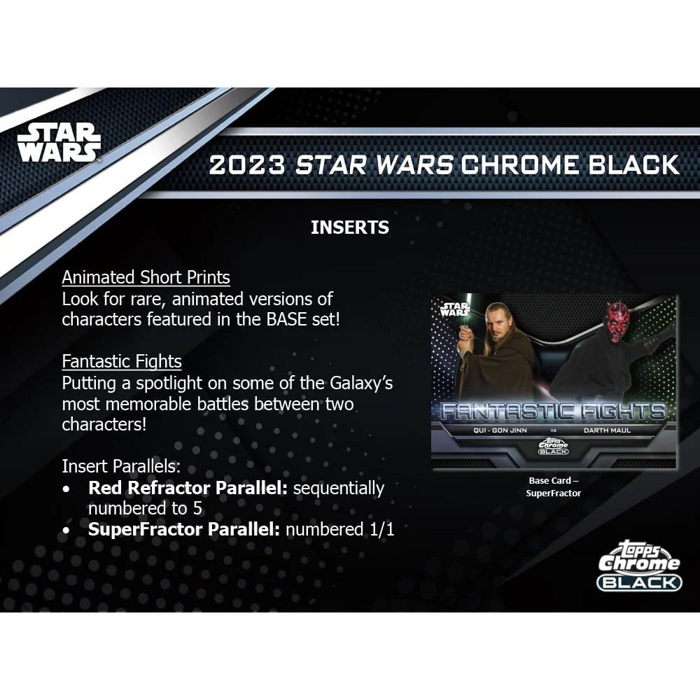 2023 Topps Chrome Black Trading Card HOBBY Box (1 Encased Autograph) P989708