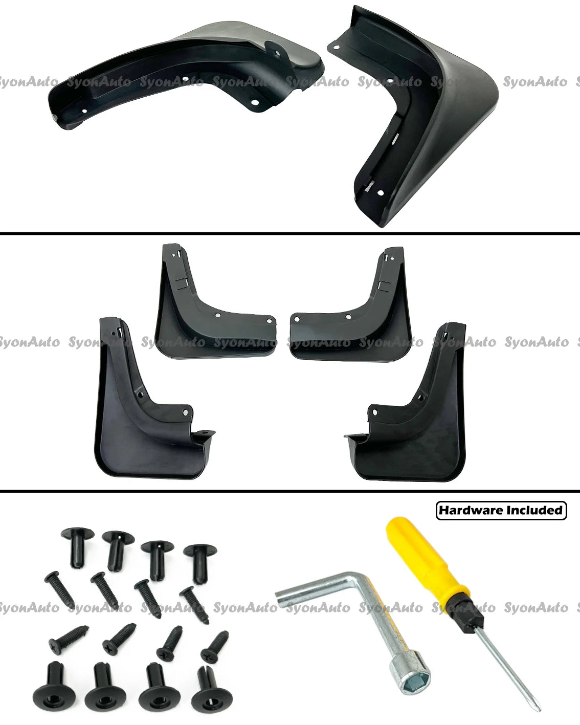 4 Pcs Mud Flap Splash Guards Set M6494
