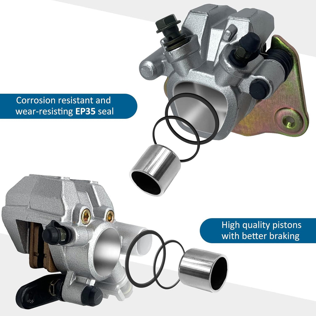 Front Left Right & Rear Brake Calipers for Suzuki Vinson 500 LT-A500F/LT-F500F 2003-2007 Pack of 2 X25530