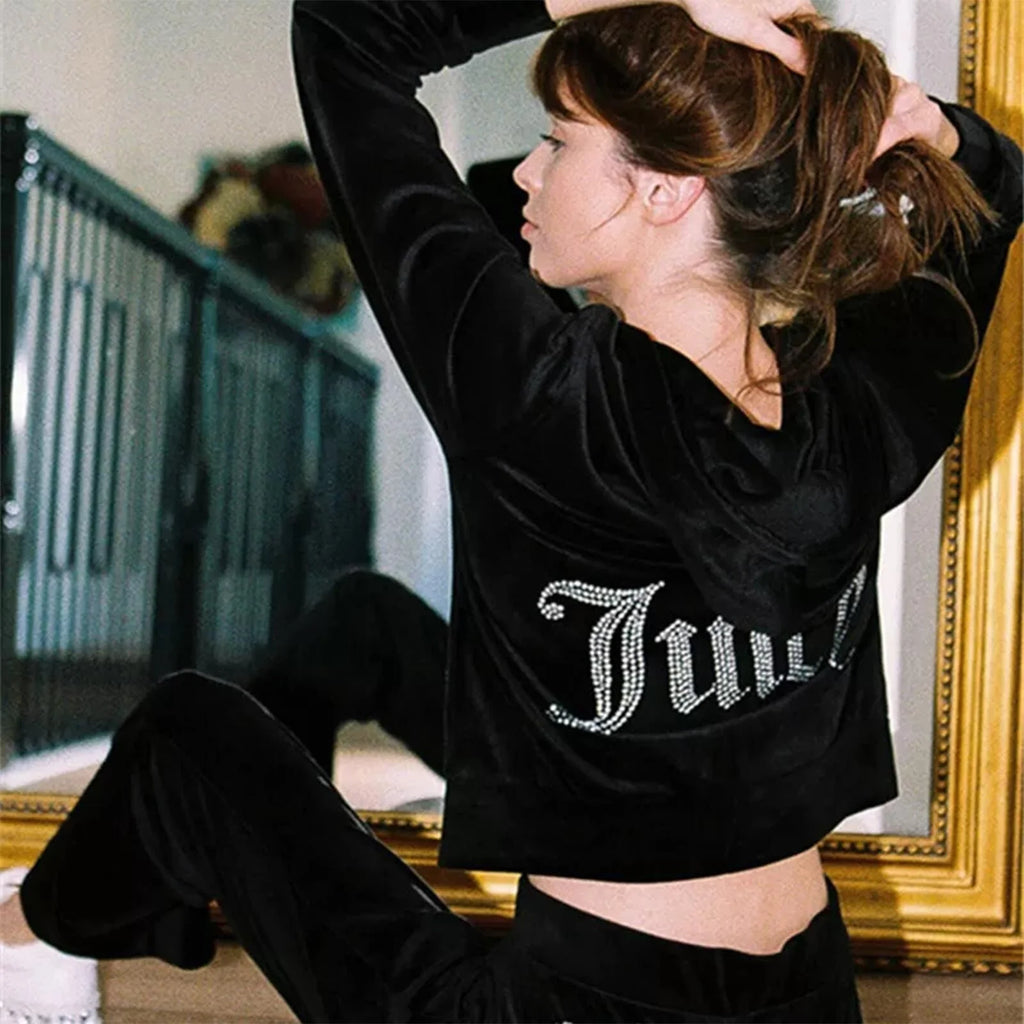 Velour Tracksuit 2-Piece Set M323