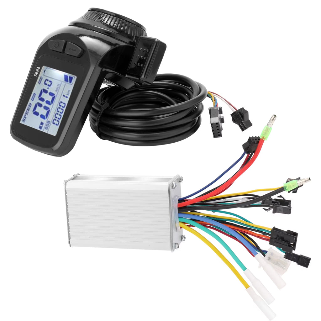 24V-48V/36V-60V 350W Brushless Controller Kit with LCD Display Panel Thumb Throttle B94646