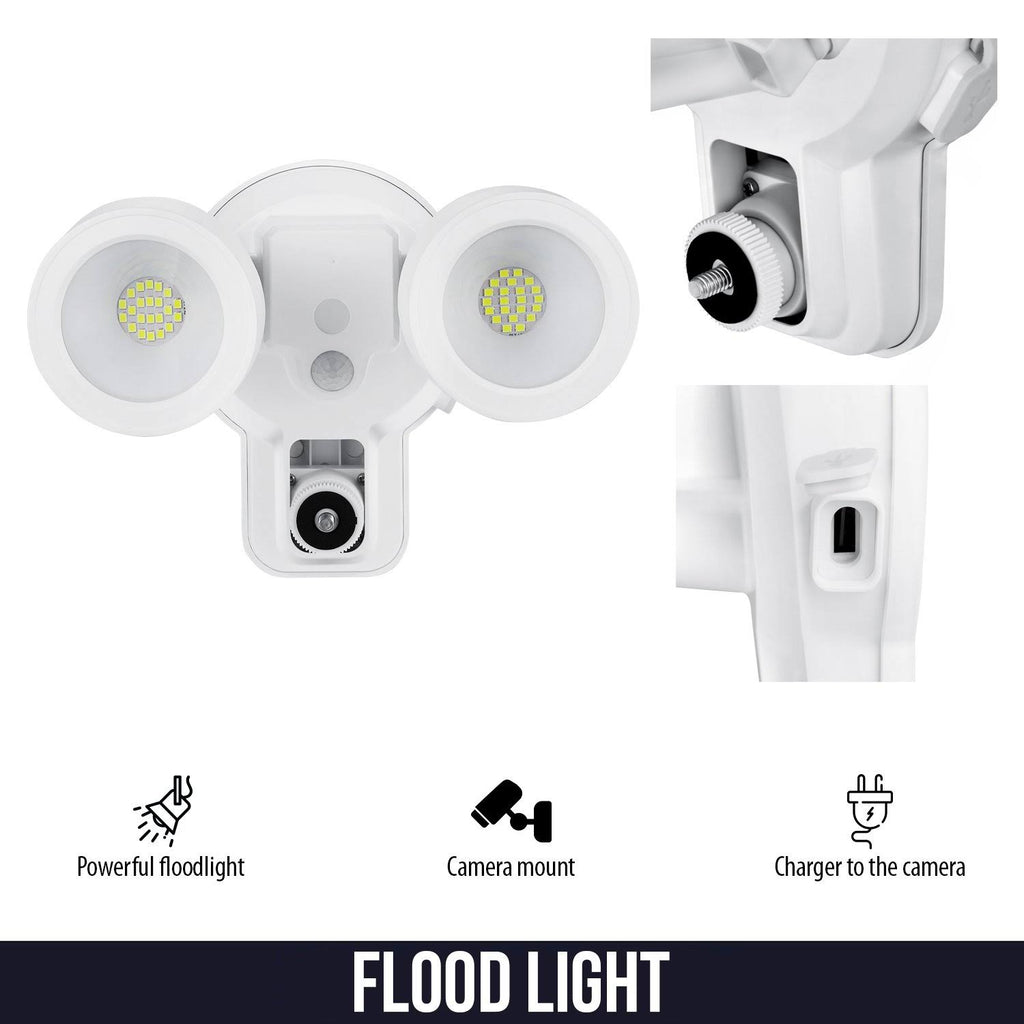 3-in-1 Floodlight, Charger and Mount for Wyze Cam Outdoor J379