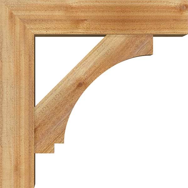Rough Sawn Bracket with Offset Brace, Western Red Cedar D28922