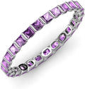 Princess Cut Amethyst 1 7/8 ctw Channel Set Eternity Ring R8182