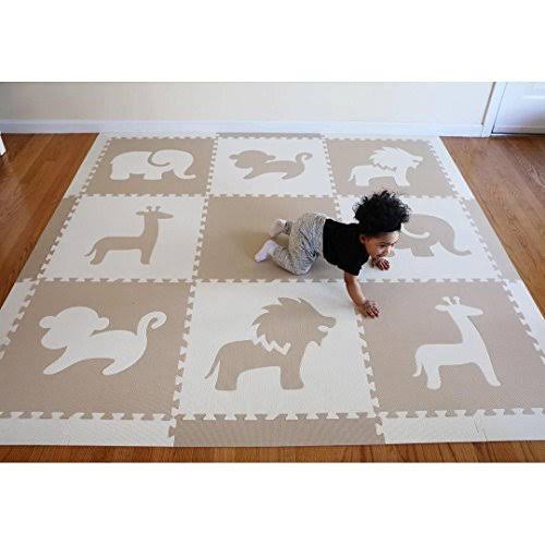 Foam Children&s Playmat Safari Animals Theme Tiles T2408