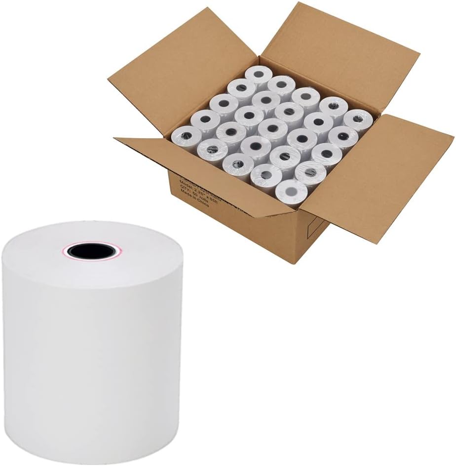 Thermal Paper POS Receipt Paper (50 Rolls) Pack of 2 U37694