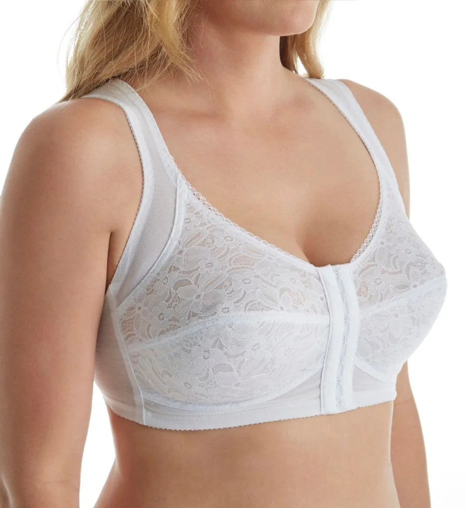 Posture Support Back with Front Closure Bra (White 34B) X214714