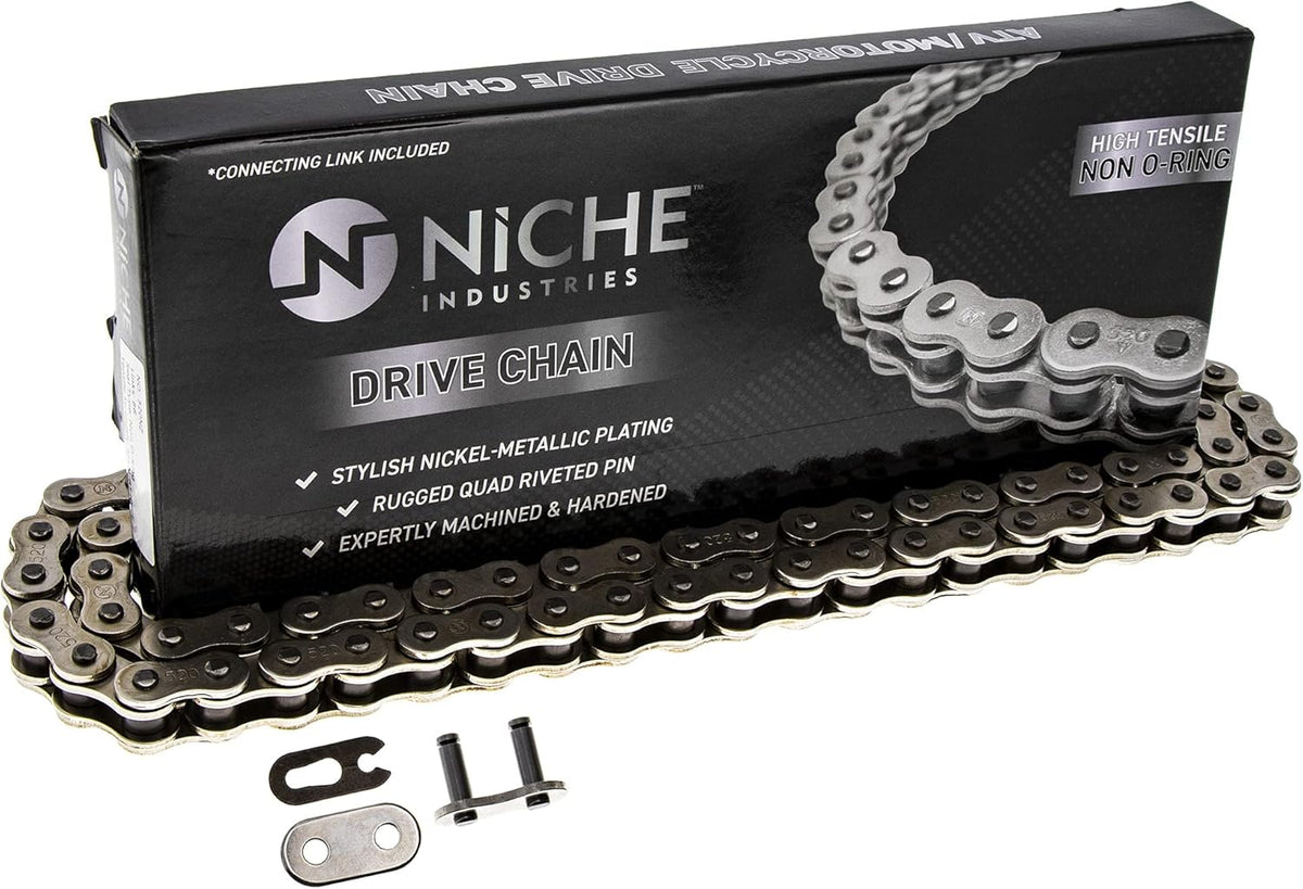 Drive Sprocket Chain Combo Front 14 Rear 43 Tooth 520NZ Standard 106 Links Pack of 2 K7700