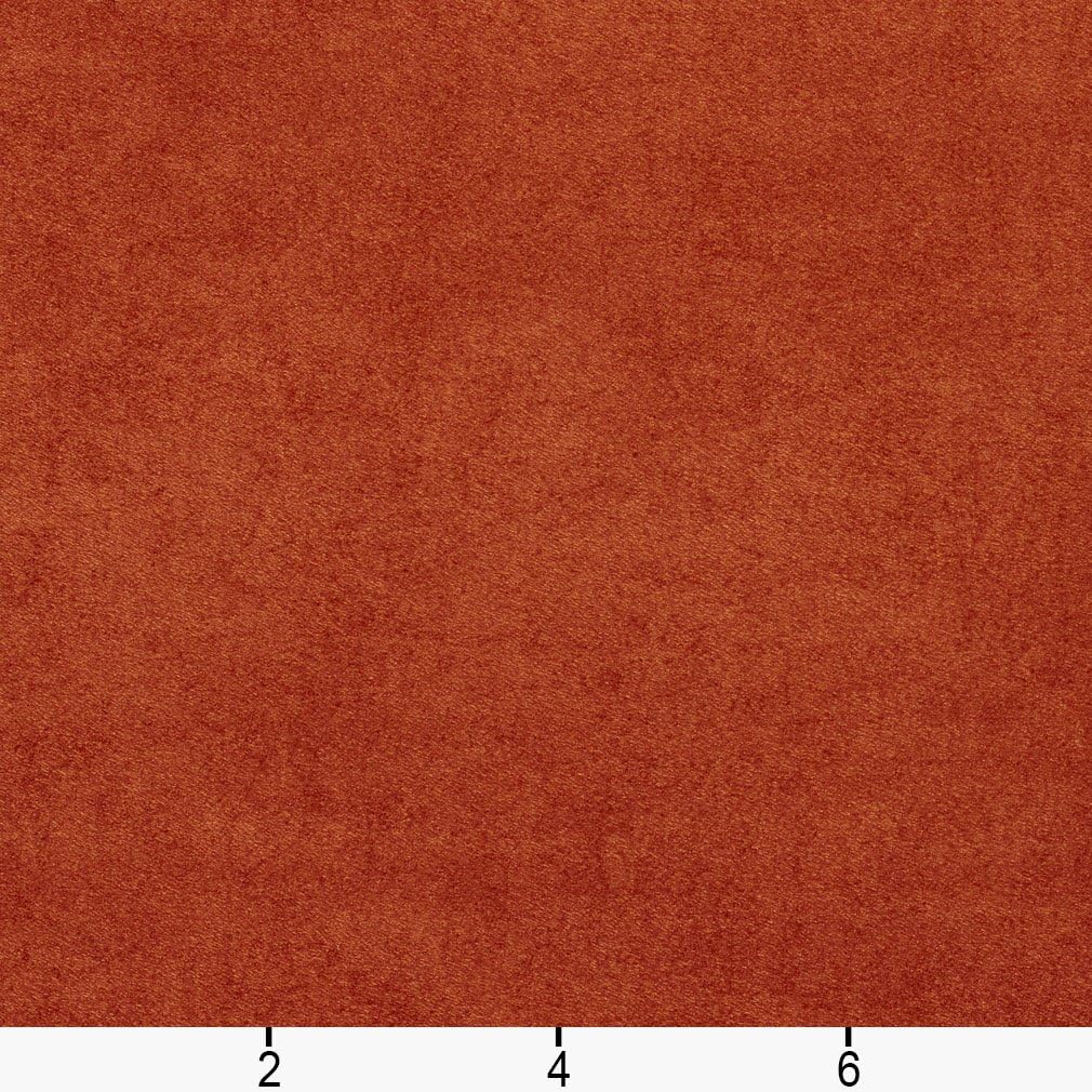 Rust Red Solid Microsuede Upholstery Grade Fabric By The Yard L631