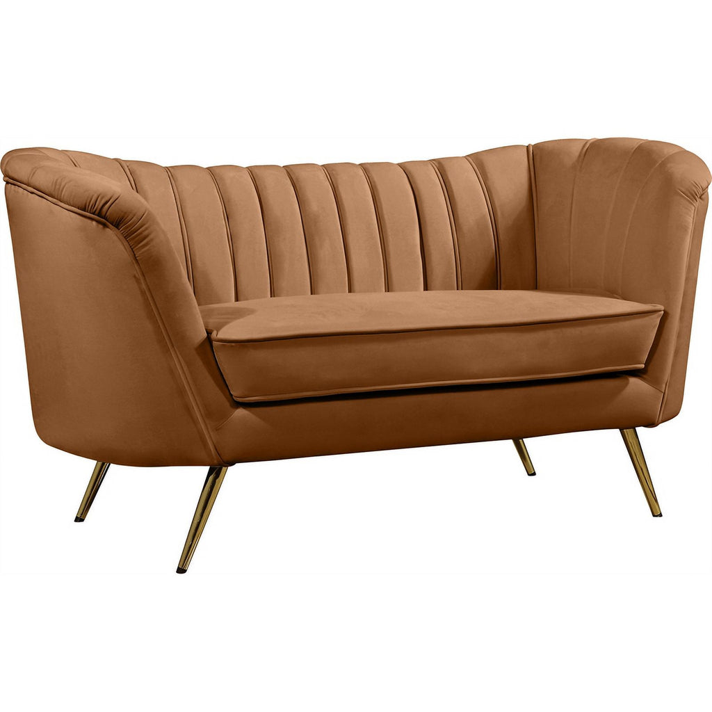 Saddle Velvet Loveseat D683478