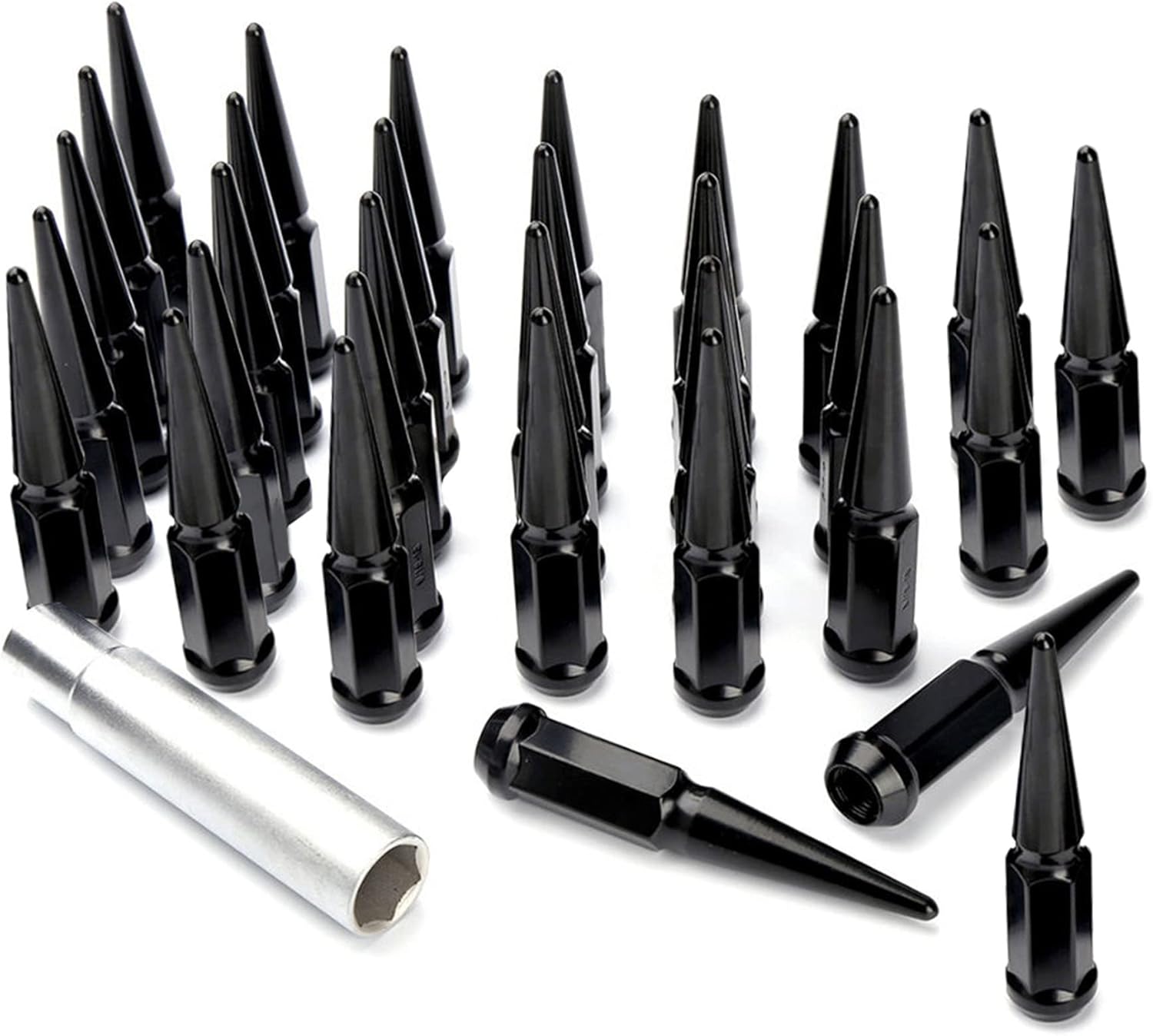 32 Spike Blue 1/2-20 Taper Lug Nuts W1425