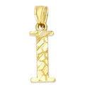 14k Solid Gold Letter I Pendant W234090