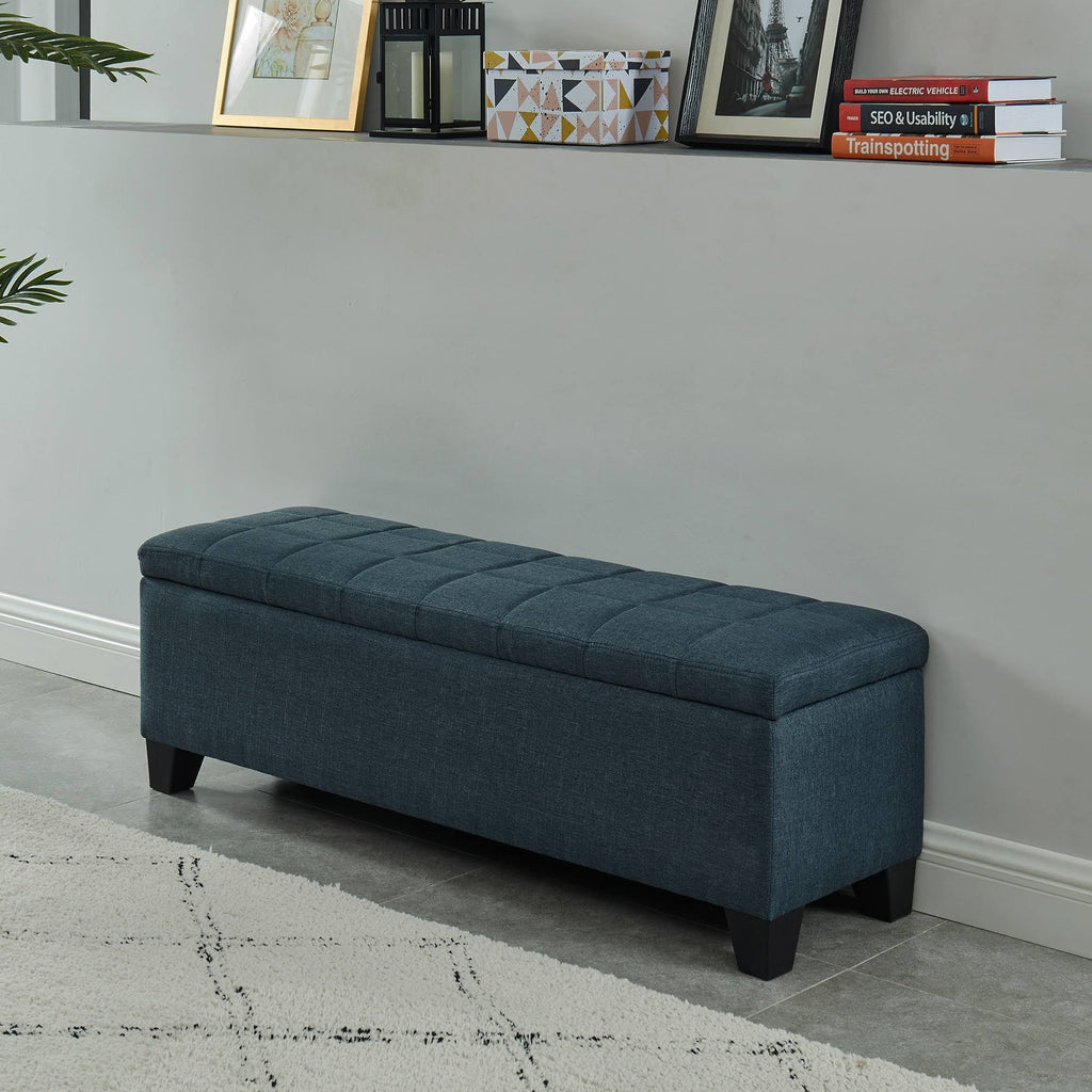 Storage Ottoman Grey Blue P944812