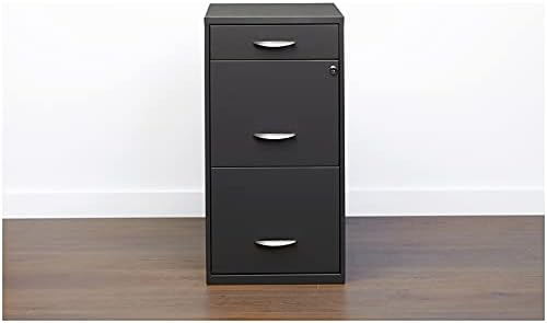 18 inch 3 Drawer Metal File Cabinet with Pencil Drawer Charcoal A3522