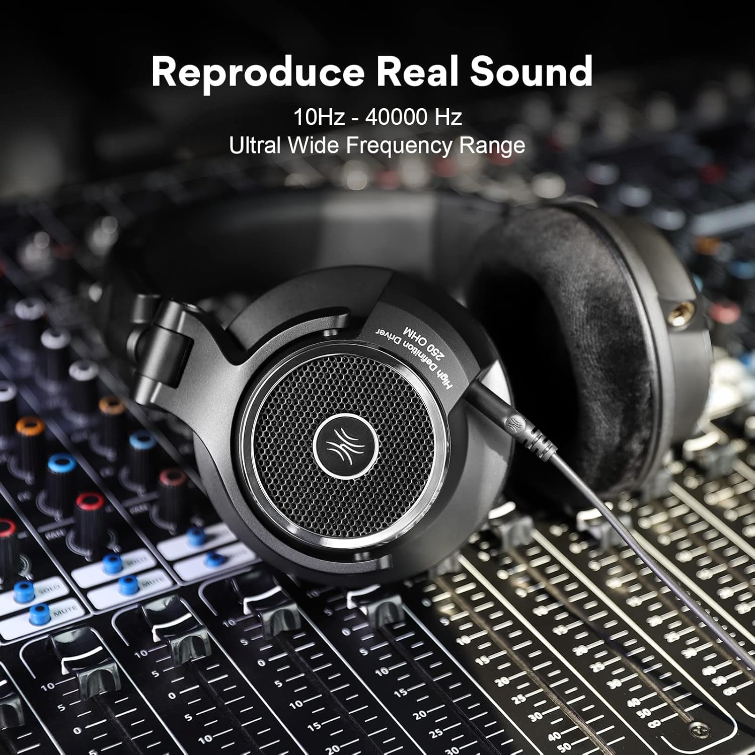 250 Ohm Open Back Studio Headphones with Velour Earmuffs S117