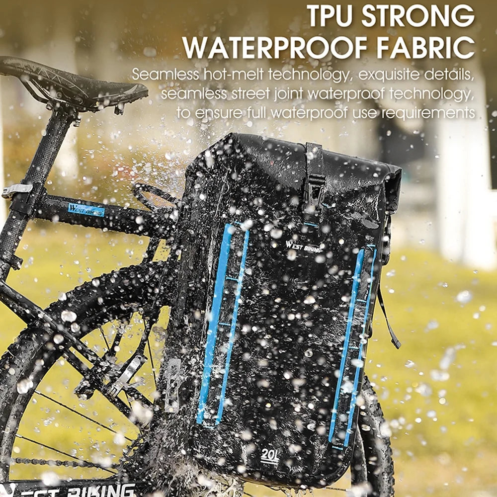 Expandable Bike Rear Storage Bag with Rack Trunk Bag N37973