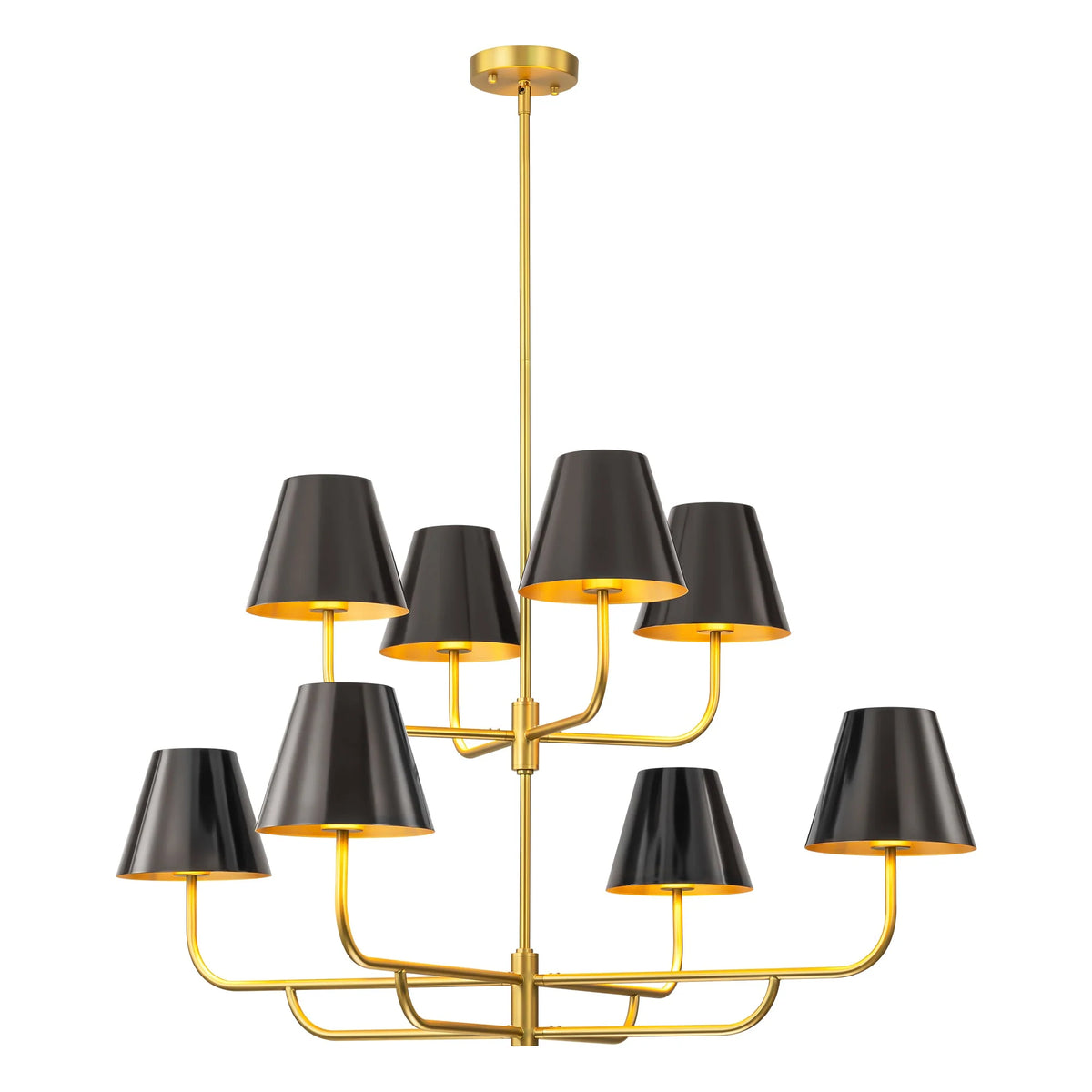 8-Light Dimmable Tiered Chandelier P3643