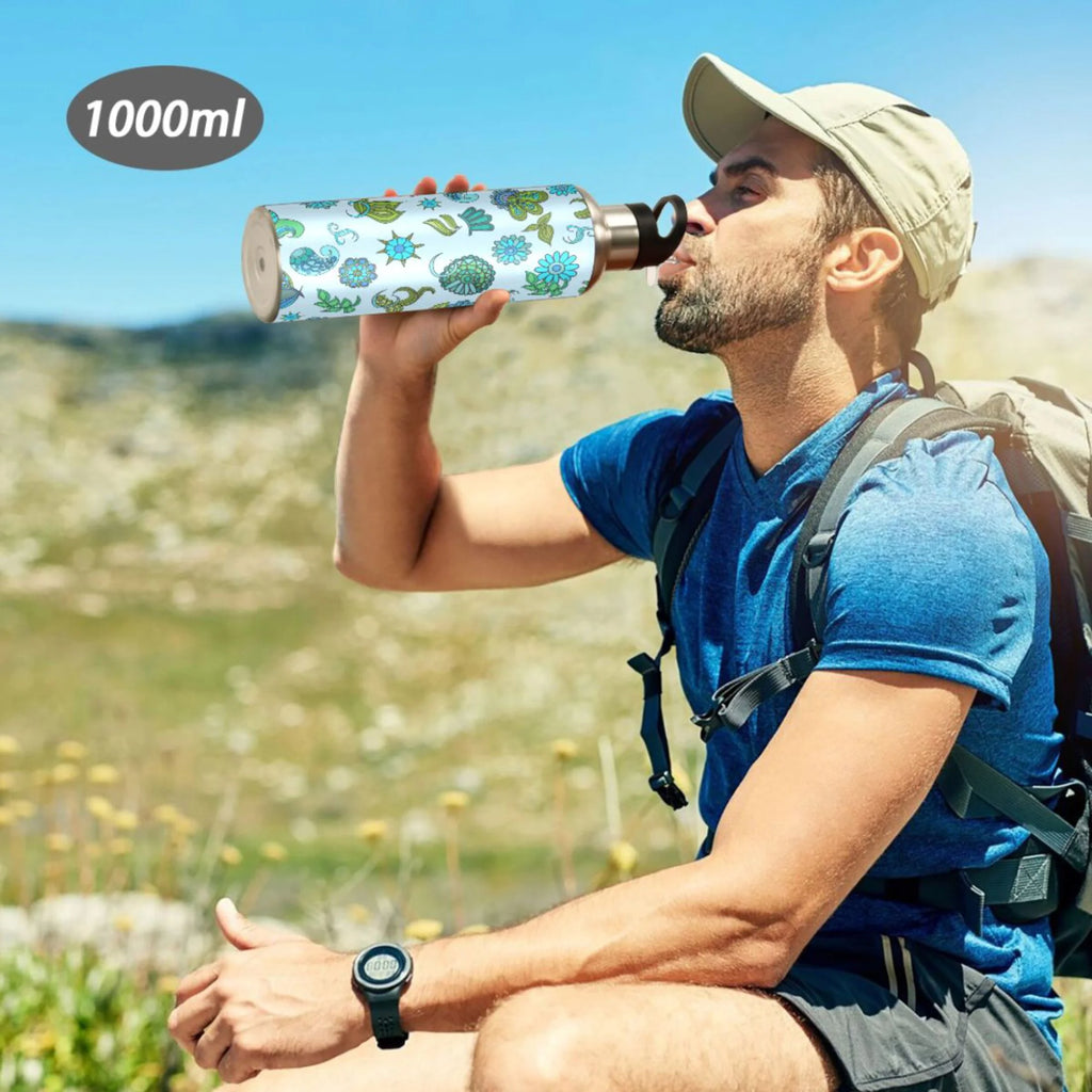 20 oz Insulated Stainless Steel Water Bottle with Straw Lid A57146