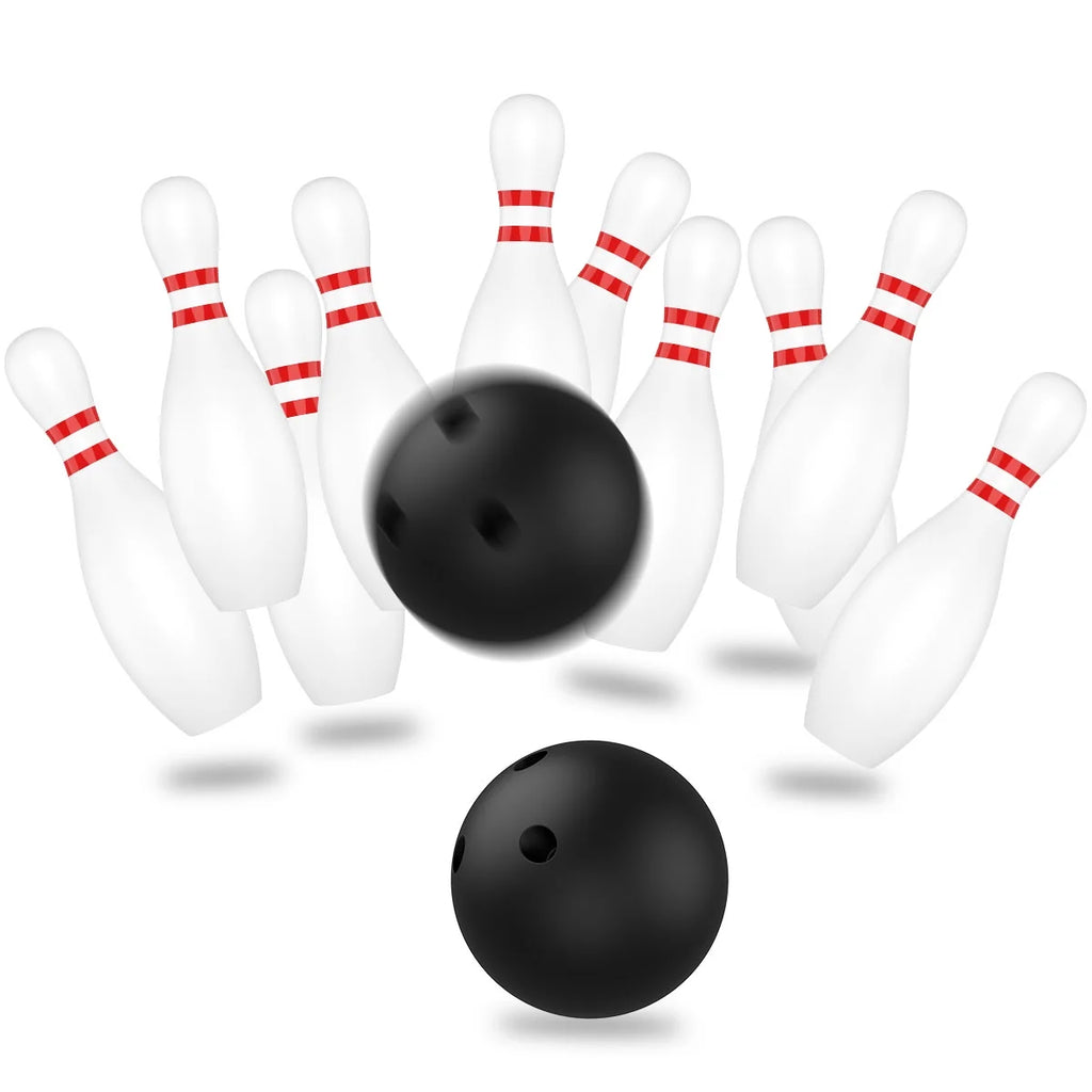 12 Pcs Kids Bowling Set with 10 White Pins and 2 Balls M639