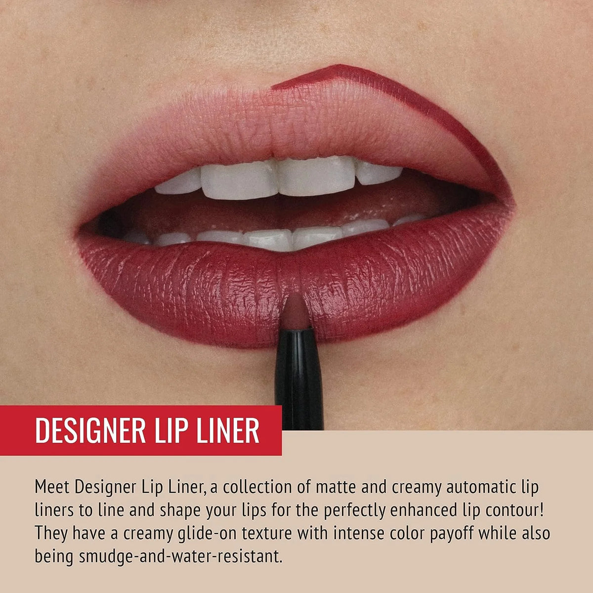 Matte Garnet-Maroon Lip Liner and Sharpener K28375