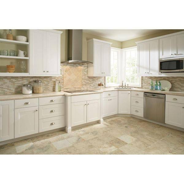 Assembled Shaker Wall Cabinet in Satin White K302
