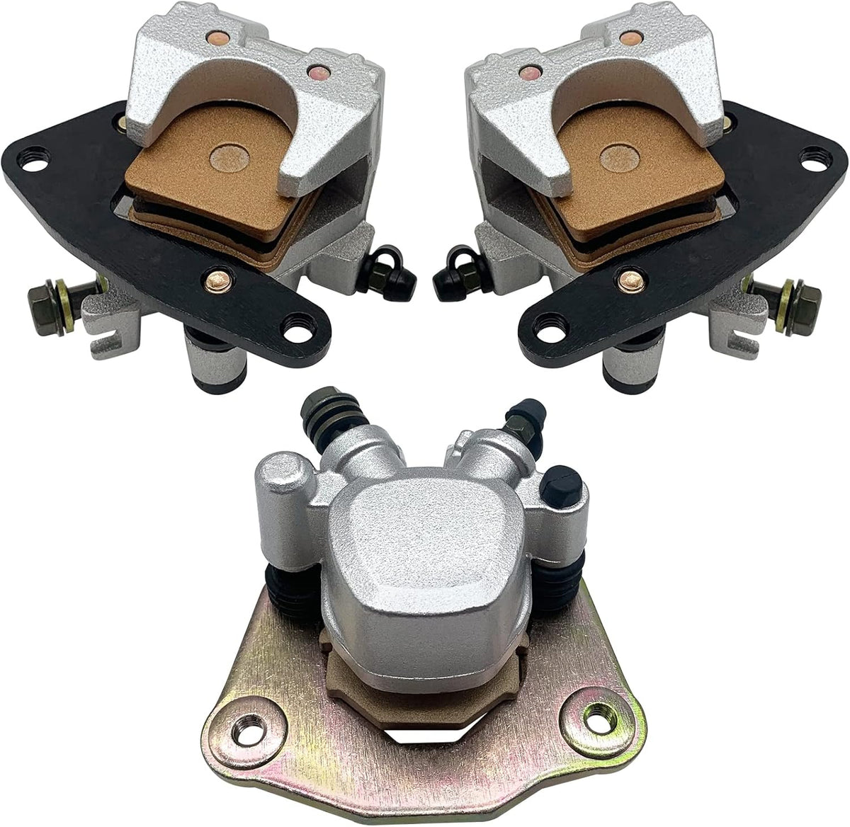 Front Left Right & Rear Brake Calipers for Suzuki Vinson 500 LT-A500F/LT-F500F 2003-2007 Pack of 2 X25530