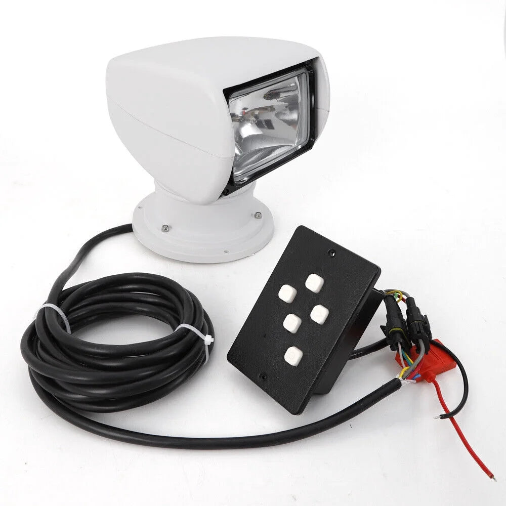 12V 100W Marine Spotlight Remote Control Searchlight 360° Rotate Waterproof O892