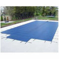 16 ft x 32 ft Rectangular Mesh Safety Cover System with 4 ft x 8 ft Center End Step, Blue U101