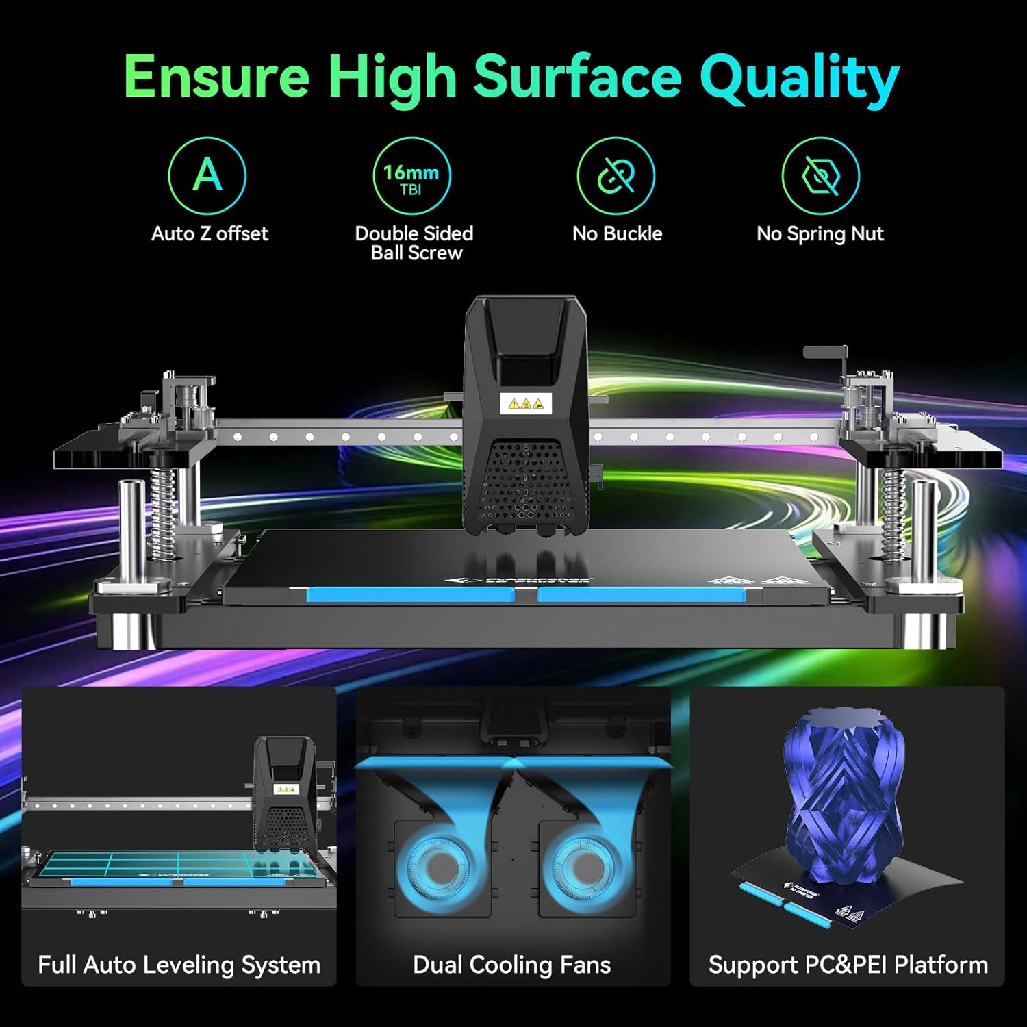 Dual Extruder 3D Printer with 330 * 330 * 600mm Print Size X654