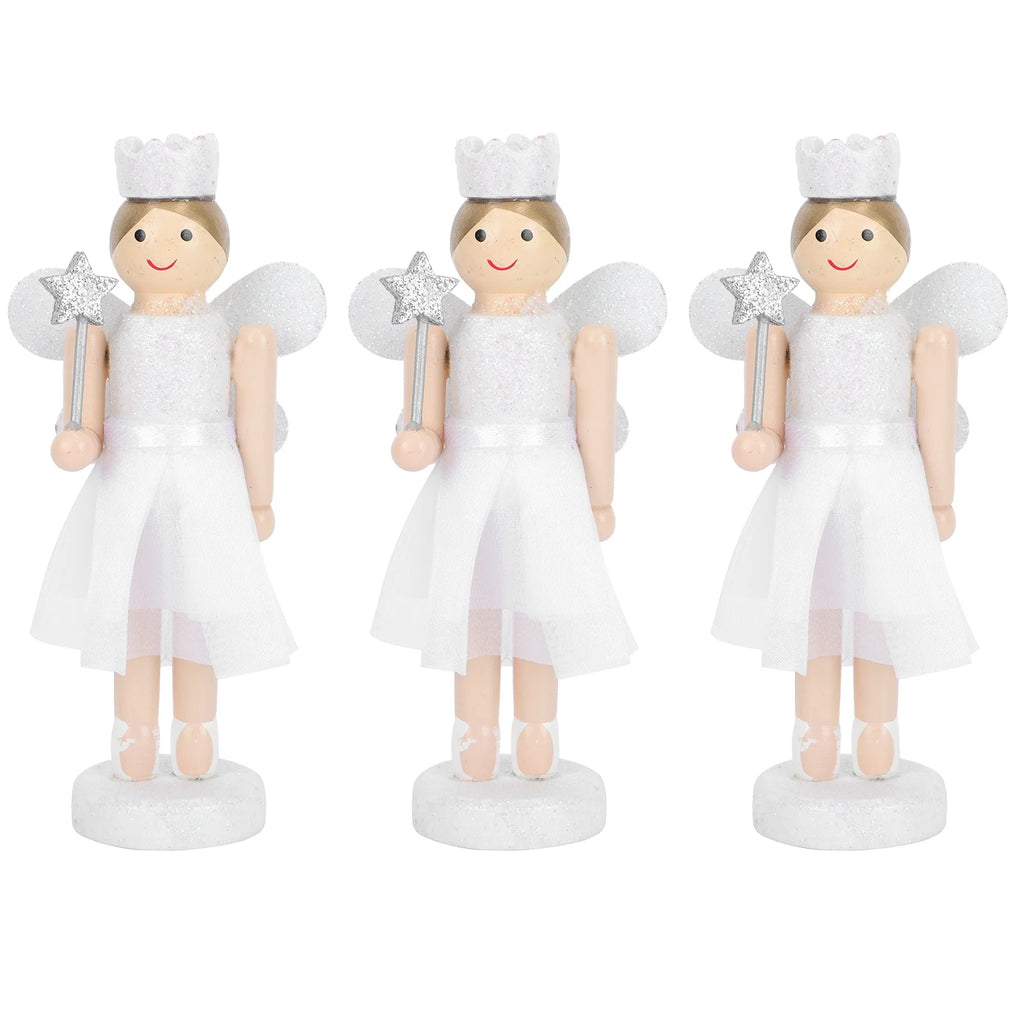 3Pcs Wooden Nutcracker Doll Toys P1316