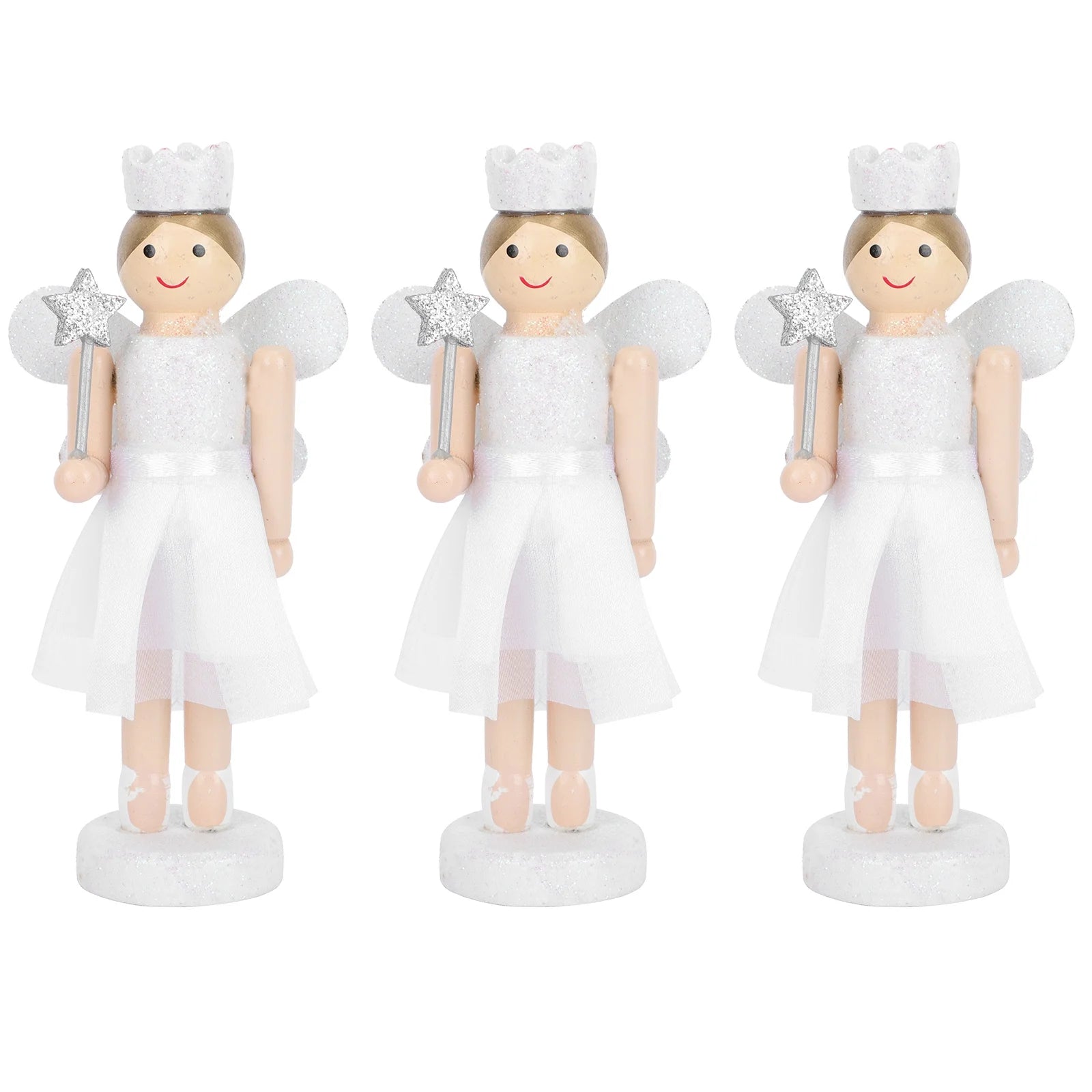 3Pcs Wooden Nutcracker Doll Toys P1316