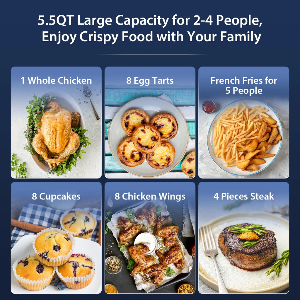 5.2-Qt 8 in 1 Digital Touchscreen Air Fryer W53750