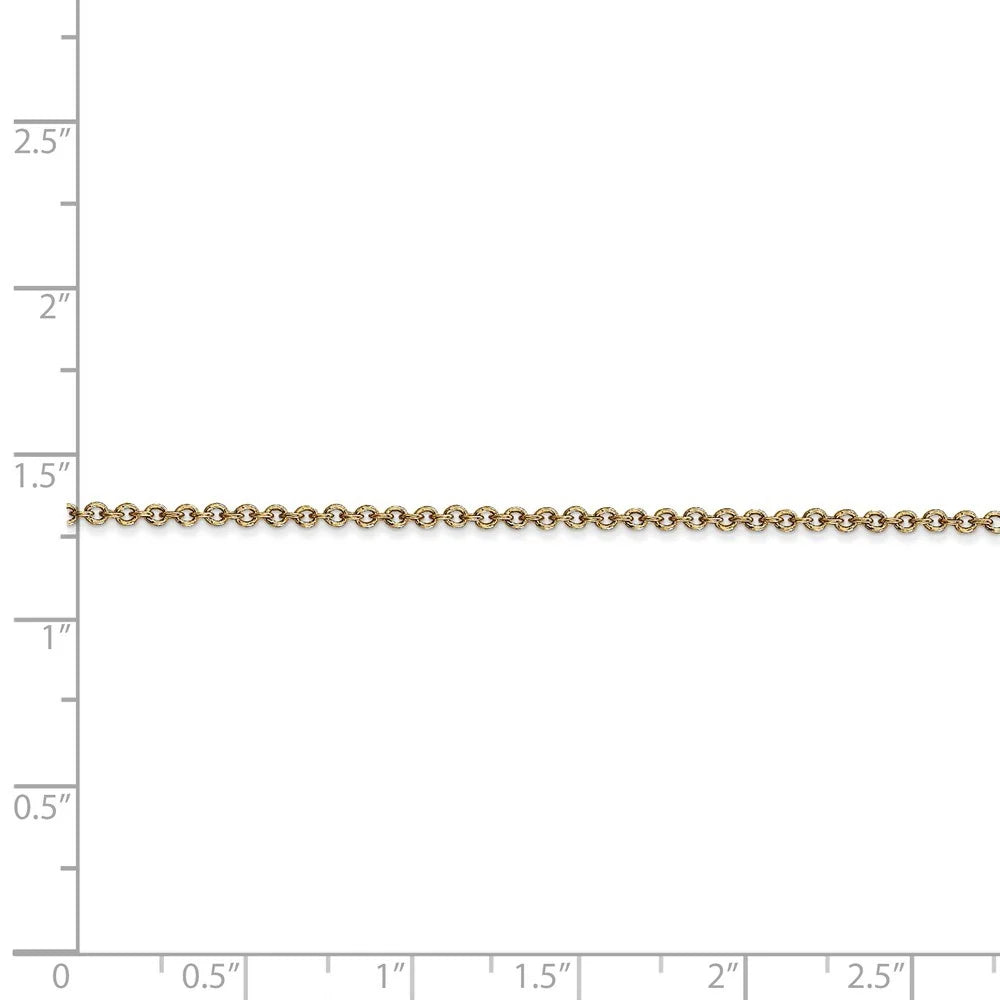 14k Gold 1.6mm Cable Chain Necklace 30 Inch 5.0 Grams K654041