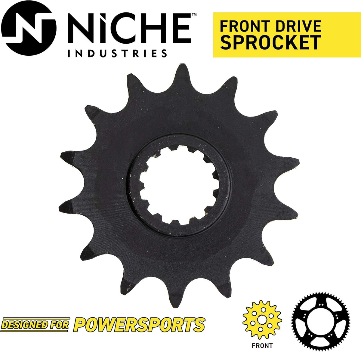 Drive Sprocket Chain Combo Front 14 Rear 43 Tooth 520NZ Standard 106 Links Pack of 2 K7700