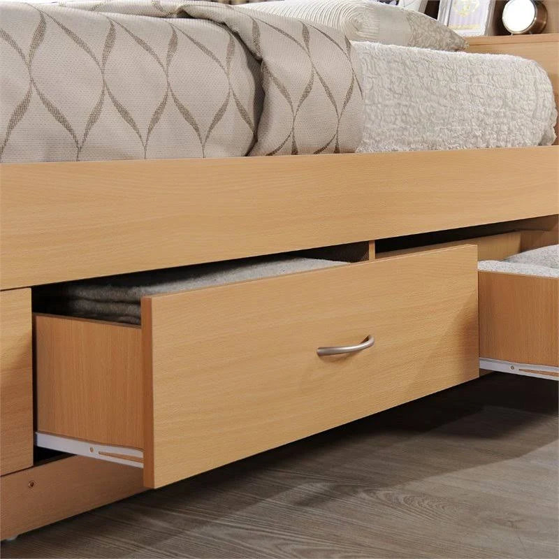 Twin Captain Storage Bed in Beech R122