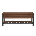 Dark Walnut Lift-Top Storage Bench H931